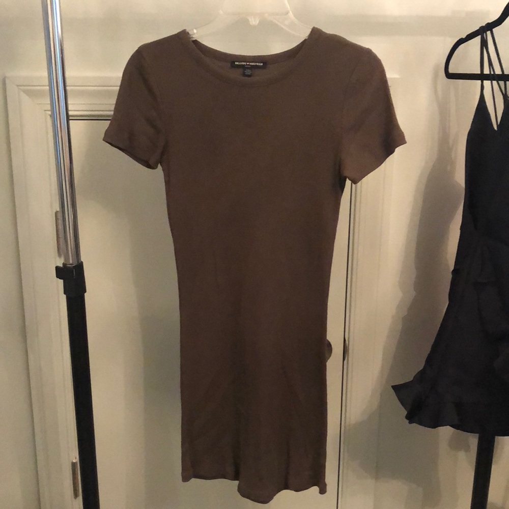 Brandy Melville Olive Green T-shirt Dress